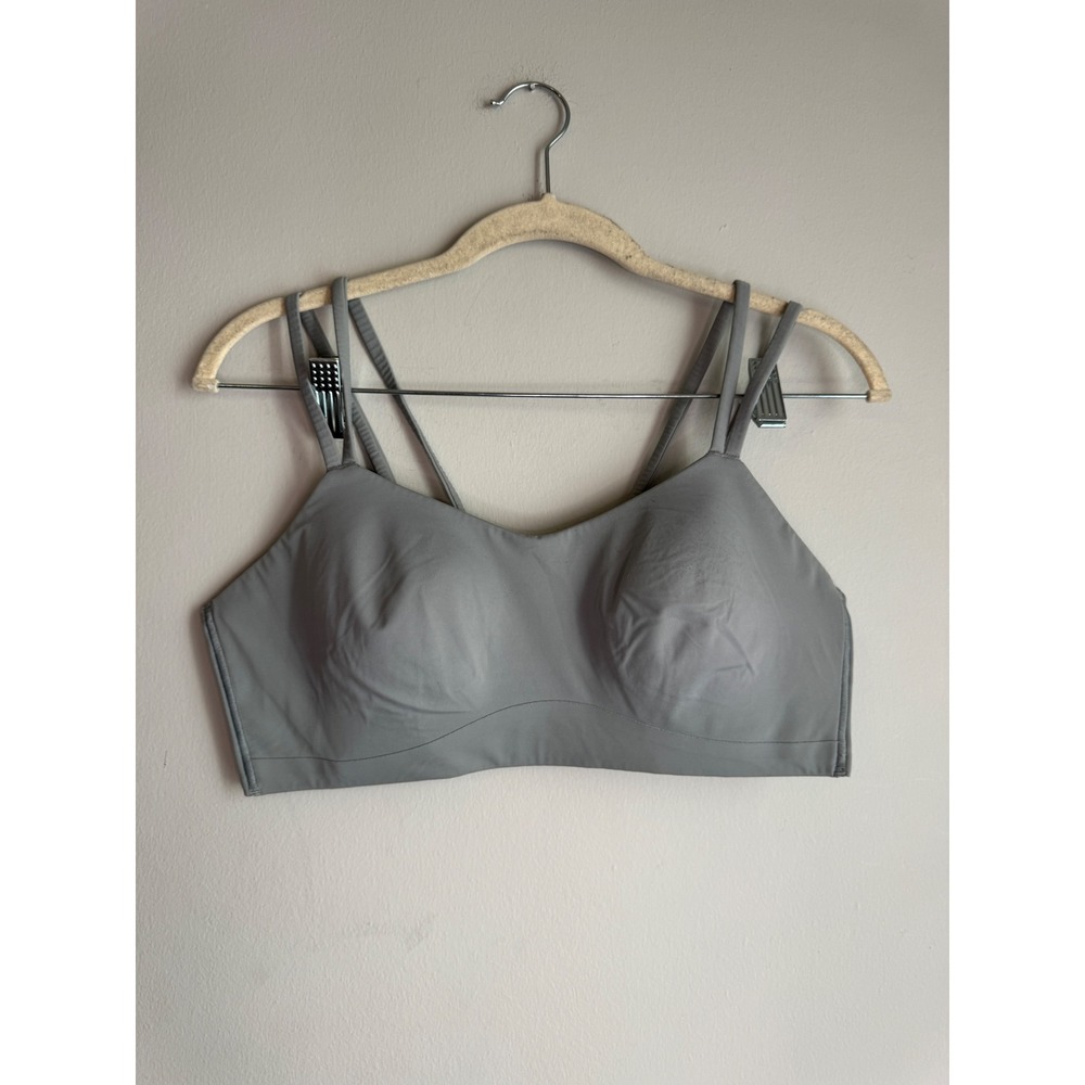 Lululemon Like a Cloud Bra Grey Strappy Back Sports Bra Size 12